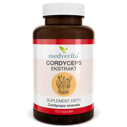 Cordyceps ekstrakt 500 mg - 100 kapsułek MEDVERITA