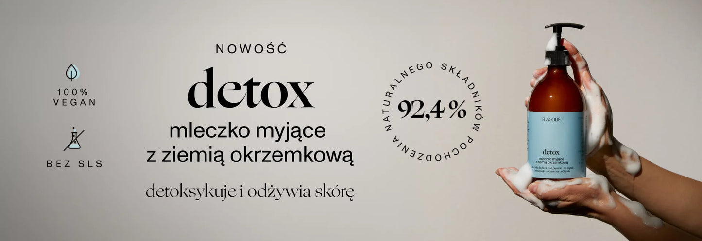 Detox – mleczko myjące z ziemią okrzemkową 500 ml FLAGOLIE