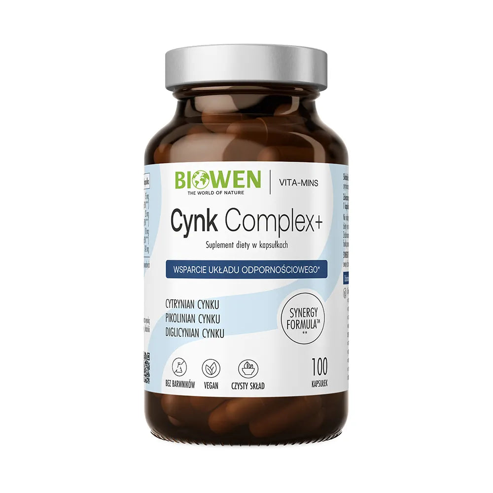 Cynk - ZINC 3X IMMUNITY - 100 kapsułek BIOWEN