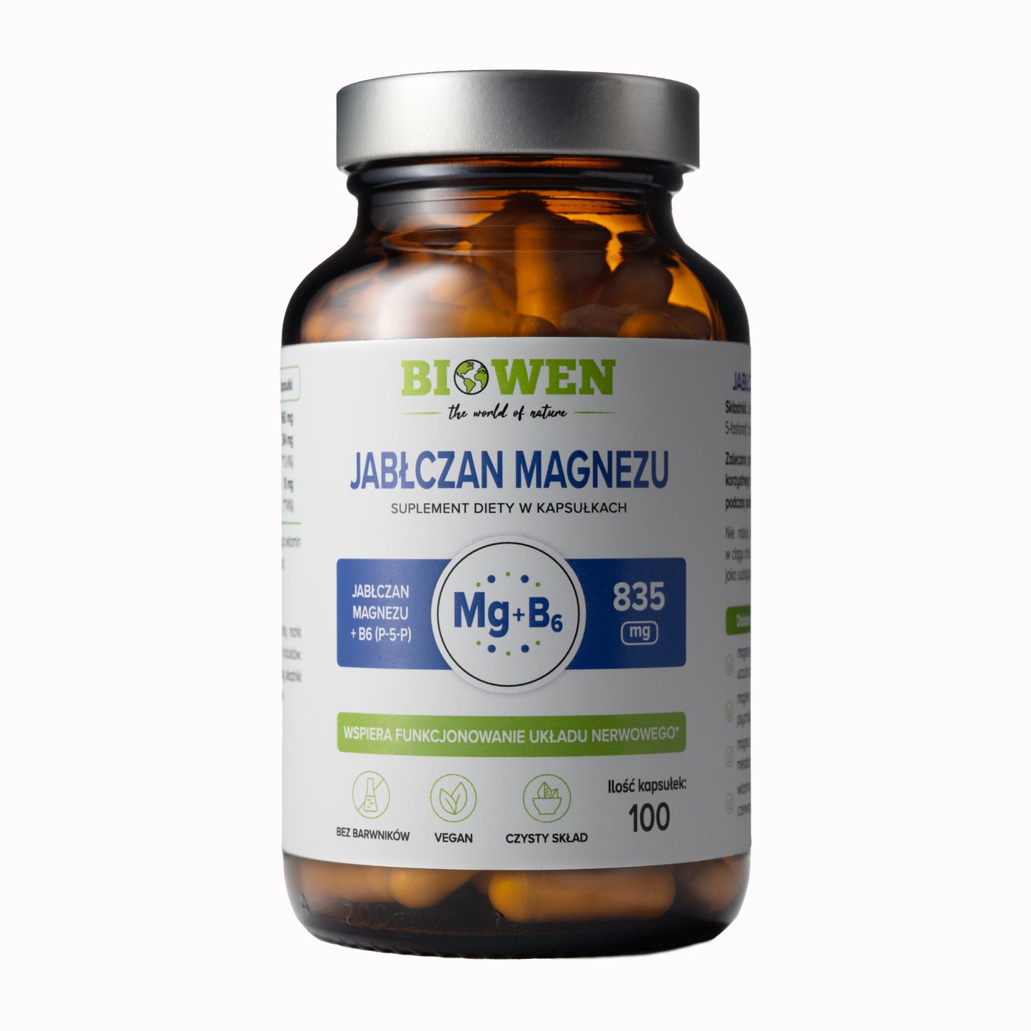 Jabłczan Magnezu - 100 kapsułek