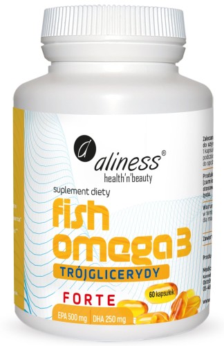 Aliness Fish Omega 3 FORTE Trójglicerydy 500/250mg x 60 caps