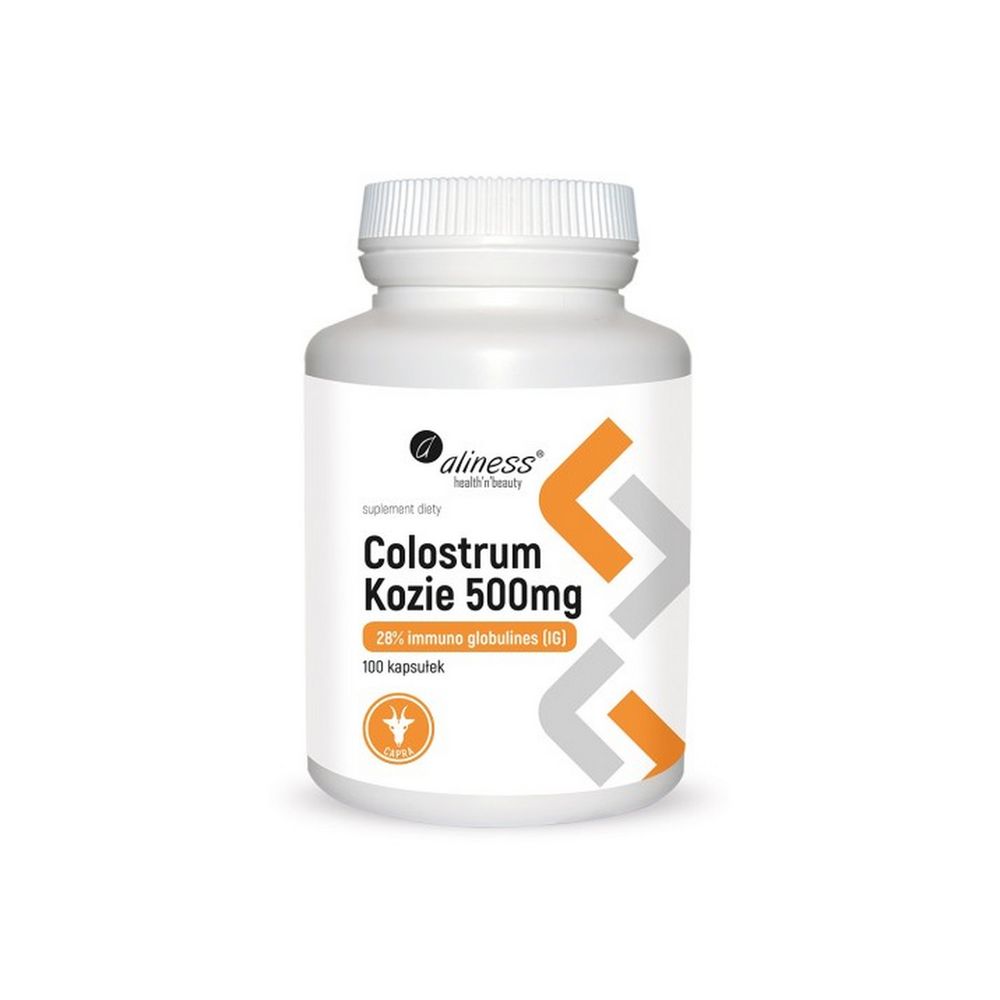 Aliness Colostrum Kozie IG 28% 500 mg x 100 kaps.