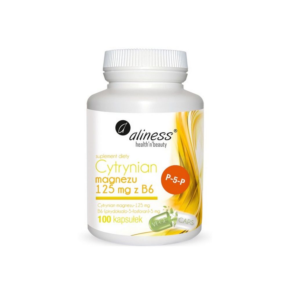 Aliness Cytrynian Magnezu 125 mg z B6 (P-5-P) 100 kaps