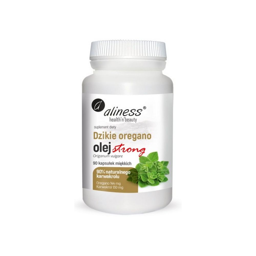 Aliness Dzikie oregano olej STRONG 100% naturalny x 90 kapsułek miękkich
