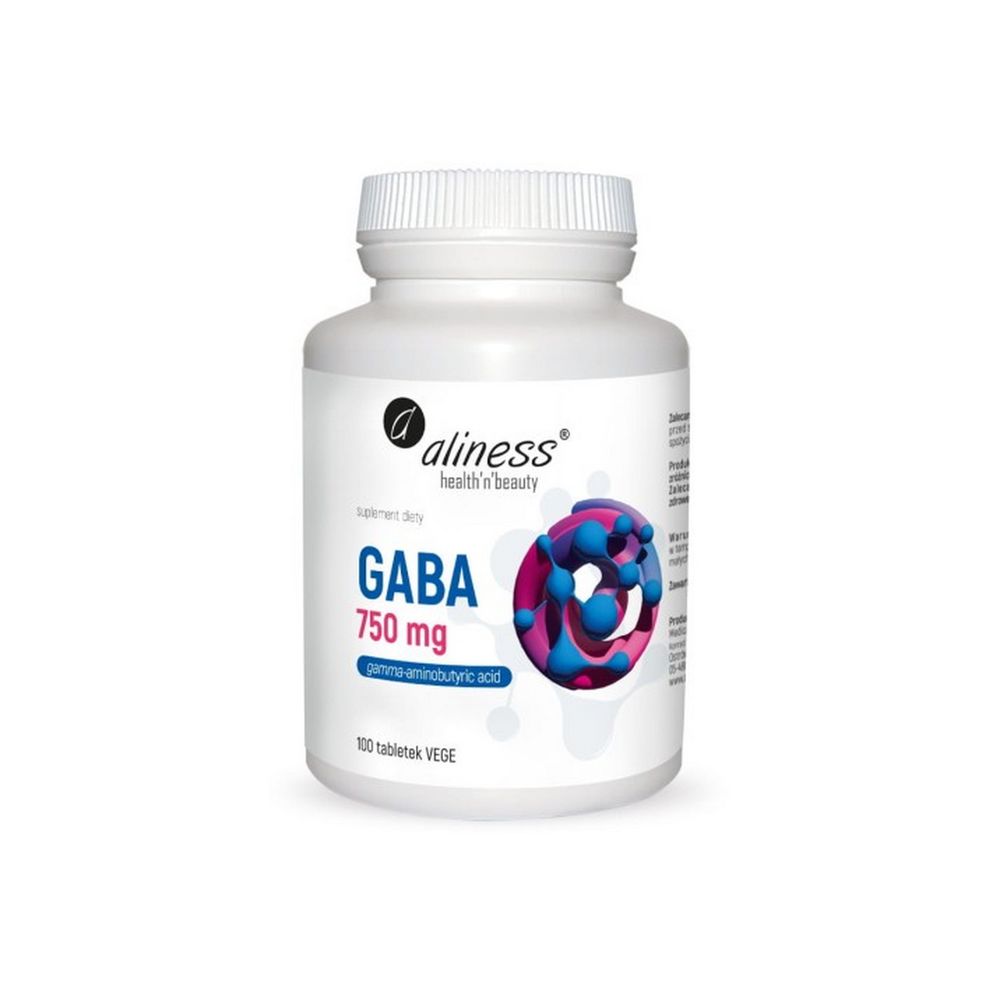 Aliness GABA (Gamma amino butyric acid) 750 mg x 100 Vege tabs