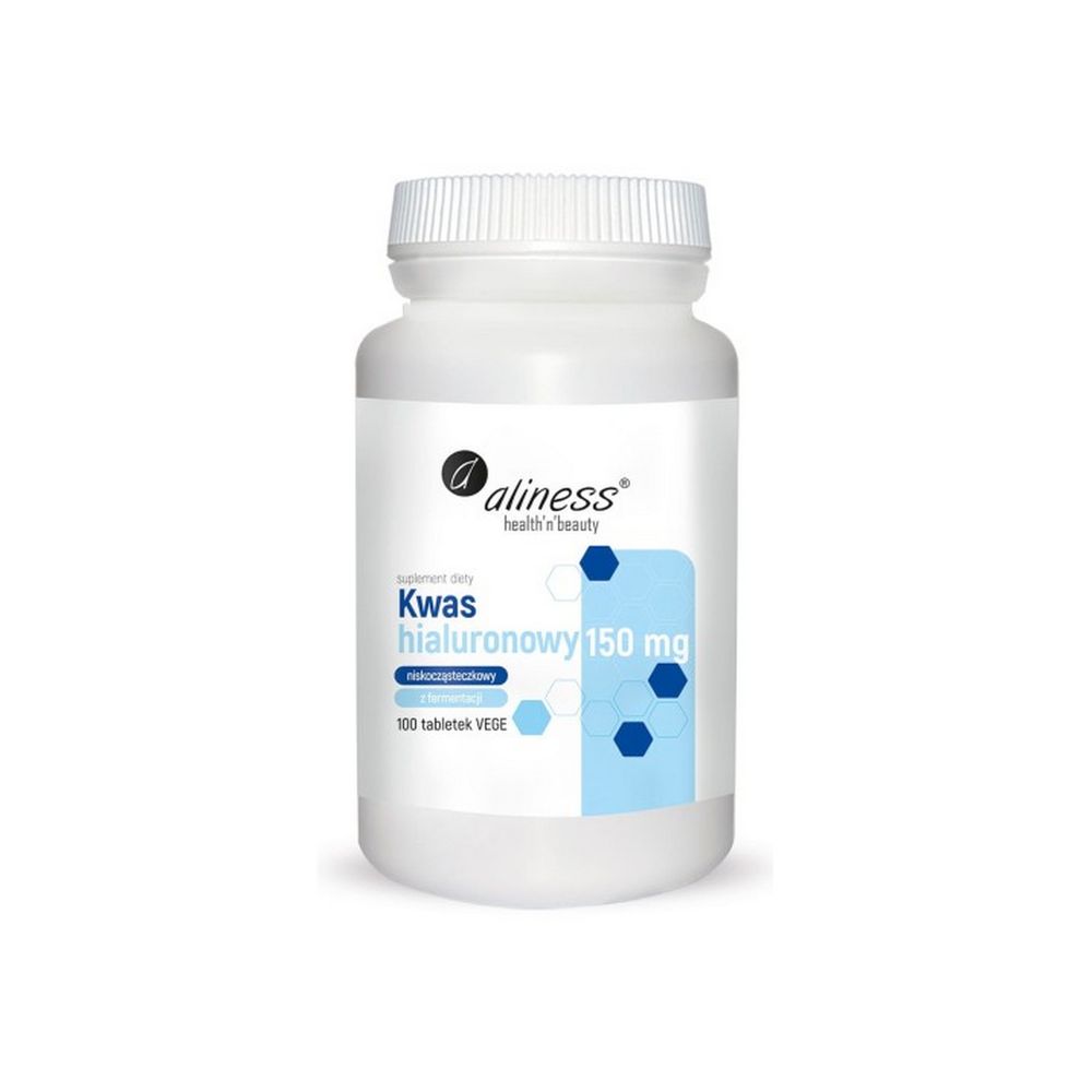 Aliness Kwas hialuronowy niskocząsteczkowy 150 mg x 100 tabletek vege
