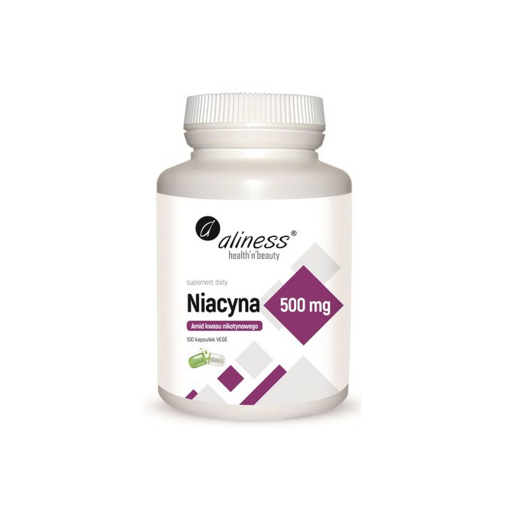 Aliness Niacyna, Amid kwasu nikotynowego 500 mg x 100 kaps VEGE