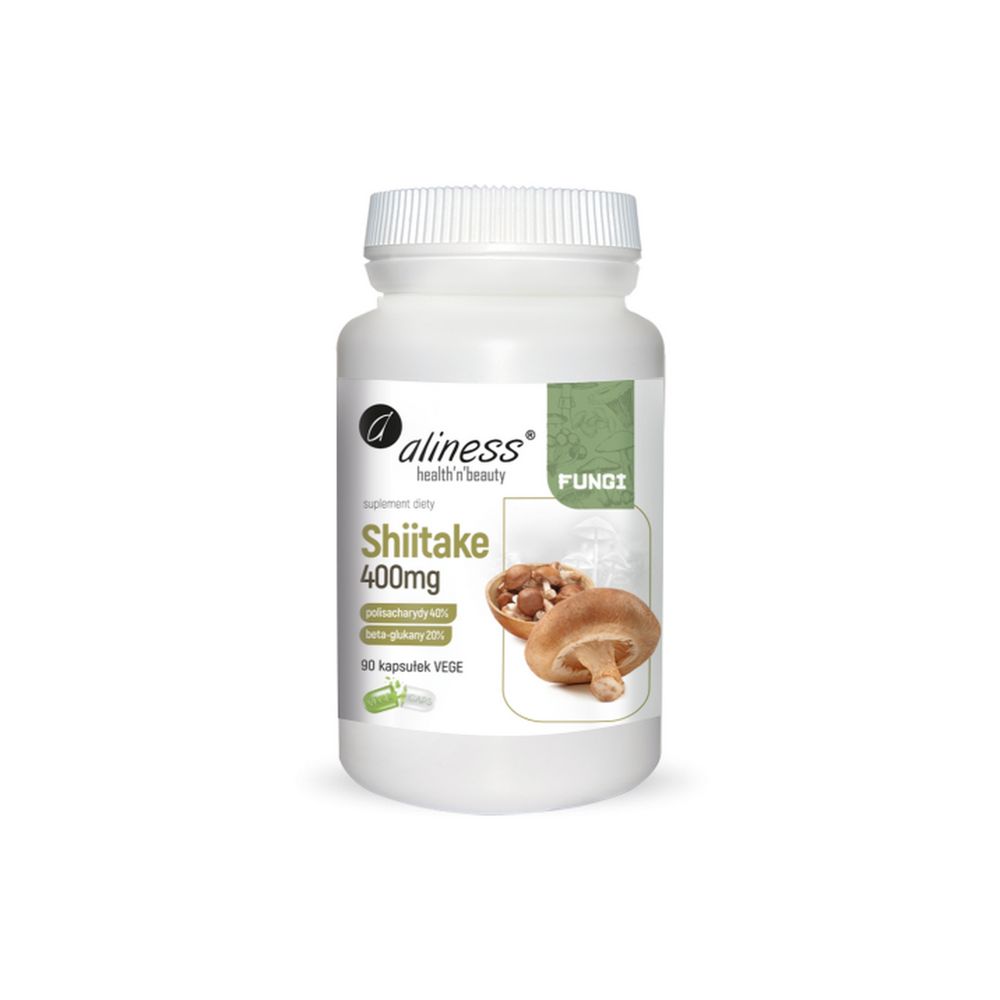 Aliness Shiitake ekstrakt 400mg x 90 Vege caps.