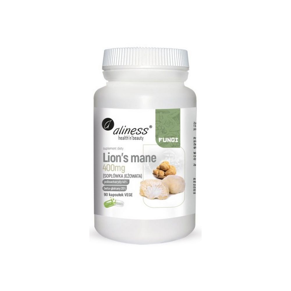 Aliness Soplówka Jeżowata Lion's Mane 400 mg 90 kaps