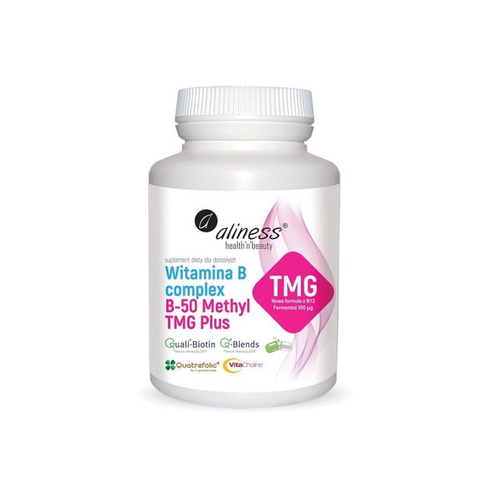 Aliness Witamina B Complex B-50 Methyl TMG PLUS 100 kaps