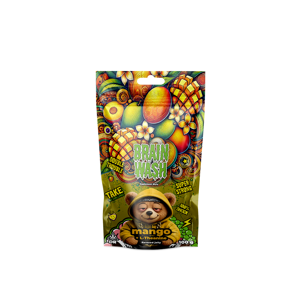 Żelki Brain Wash Mango 100g + L-Teanina