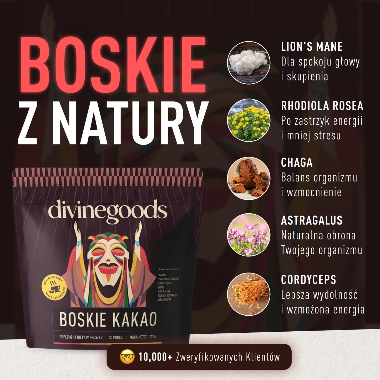BOSKIE KAKAO Z GRZYBAMI By Herbs