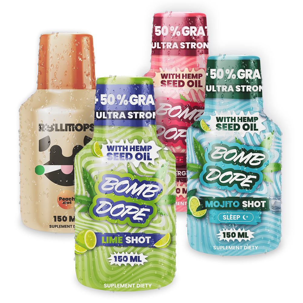RollShot Peach 150ml – Brzoskwiniowe rollmopsowanie z mocą BOMB DOPE