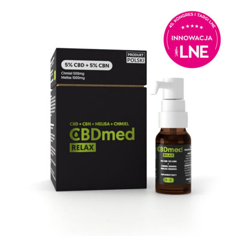 CBDmed Olejek RELAX 10% + Chmiel & Melisa 10 ml
