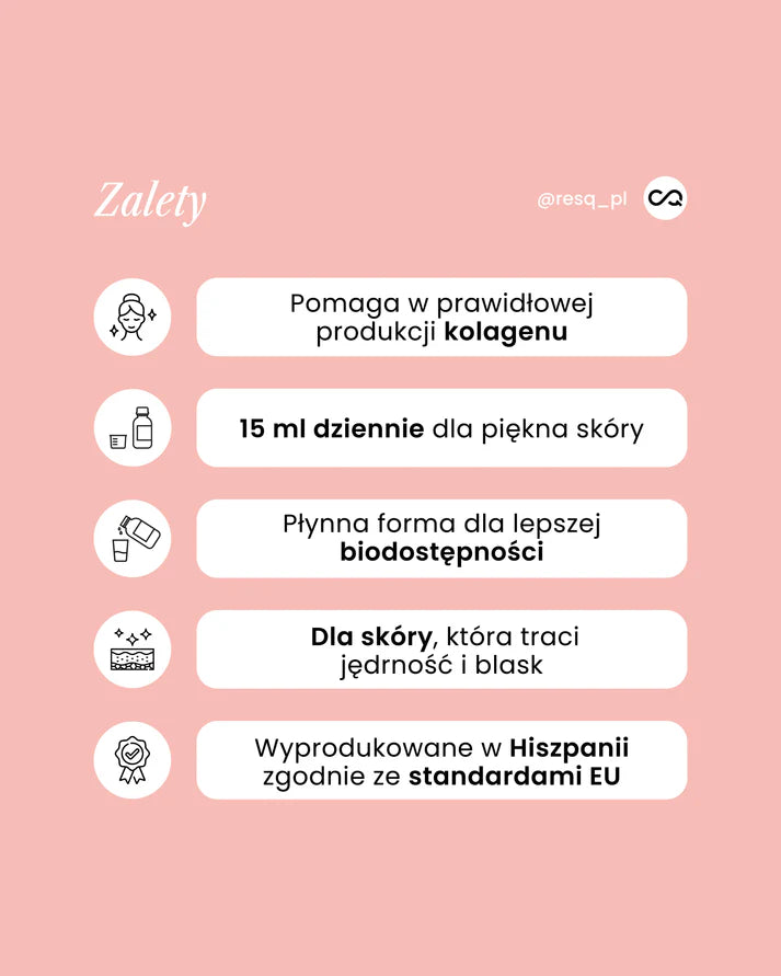 RESQ LAB Collagen Boost Esencja do picia wspierająca skórę z aminokwasami 500 ml