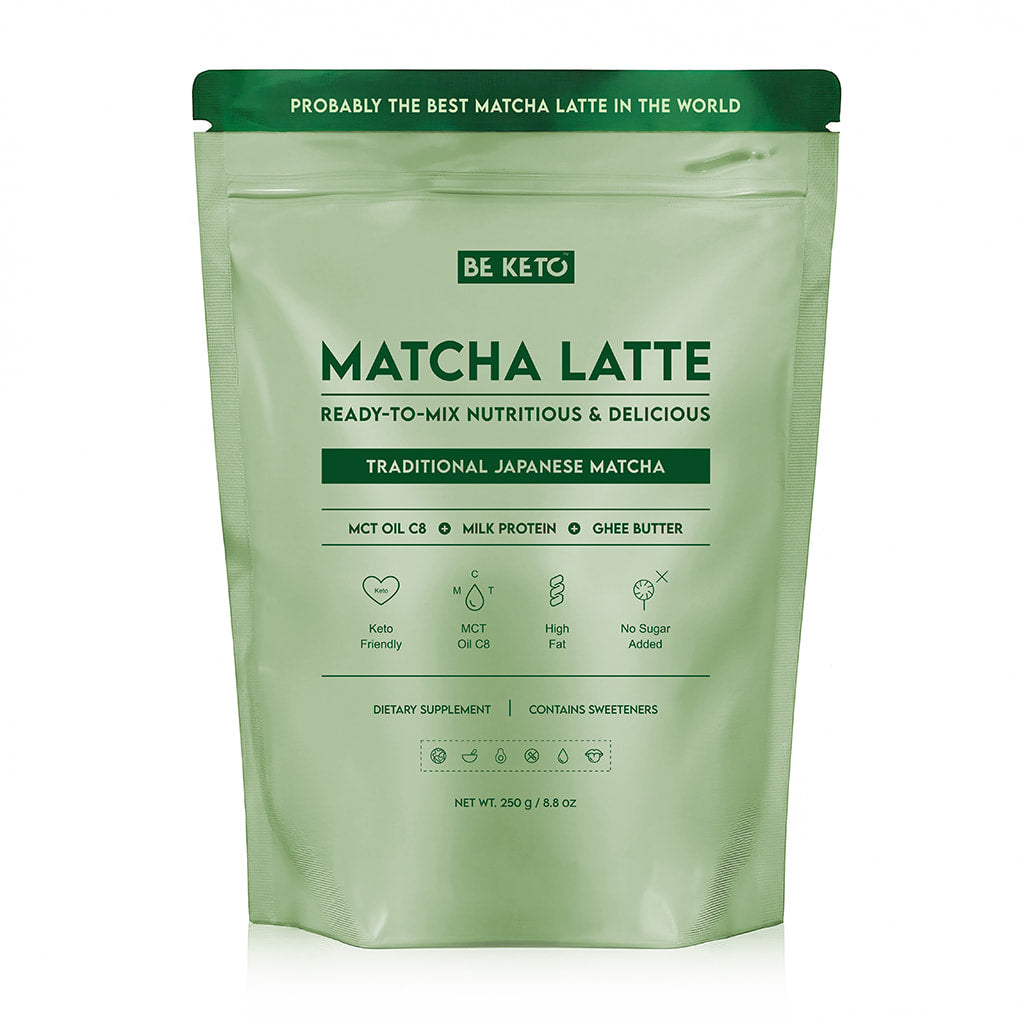 Matcha Latte (Olej MCT C8 & Białko & Ghee) – Tradycyjna Japońska 250g BeKeto
