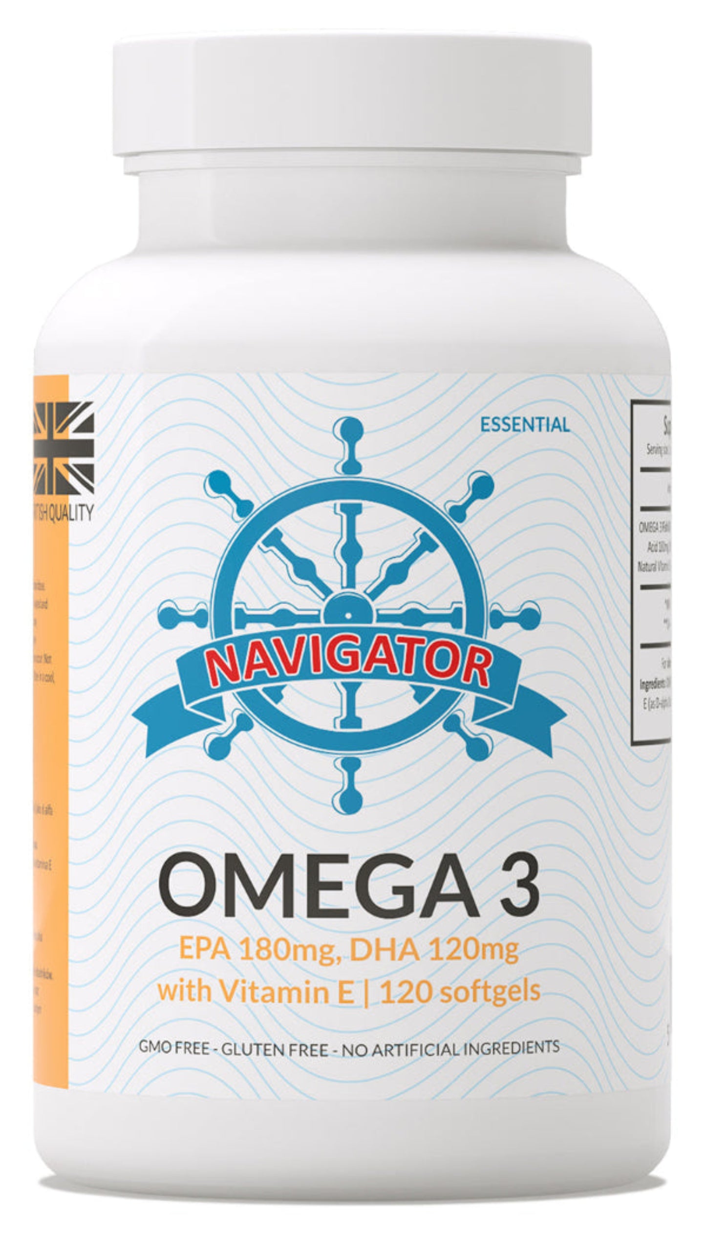 Omega 3 1000 mg 120 kapsułek EPA 180 mg DHA 120 mg Navigator