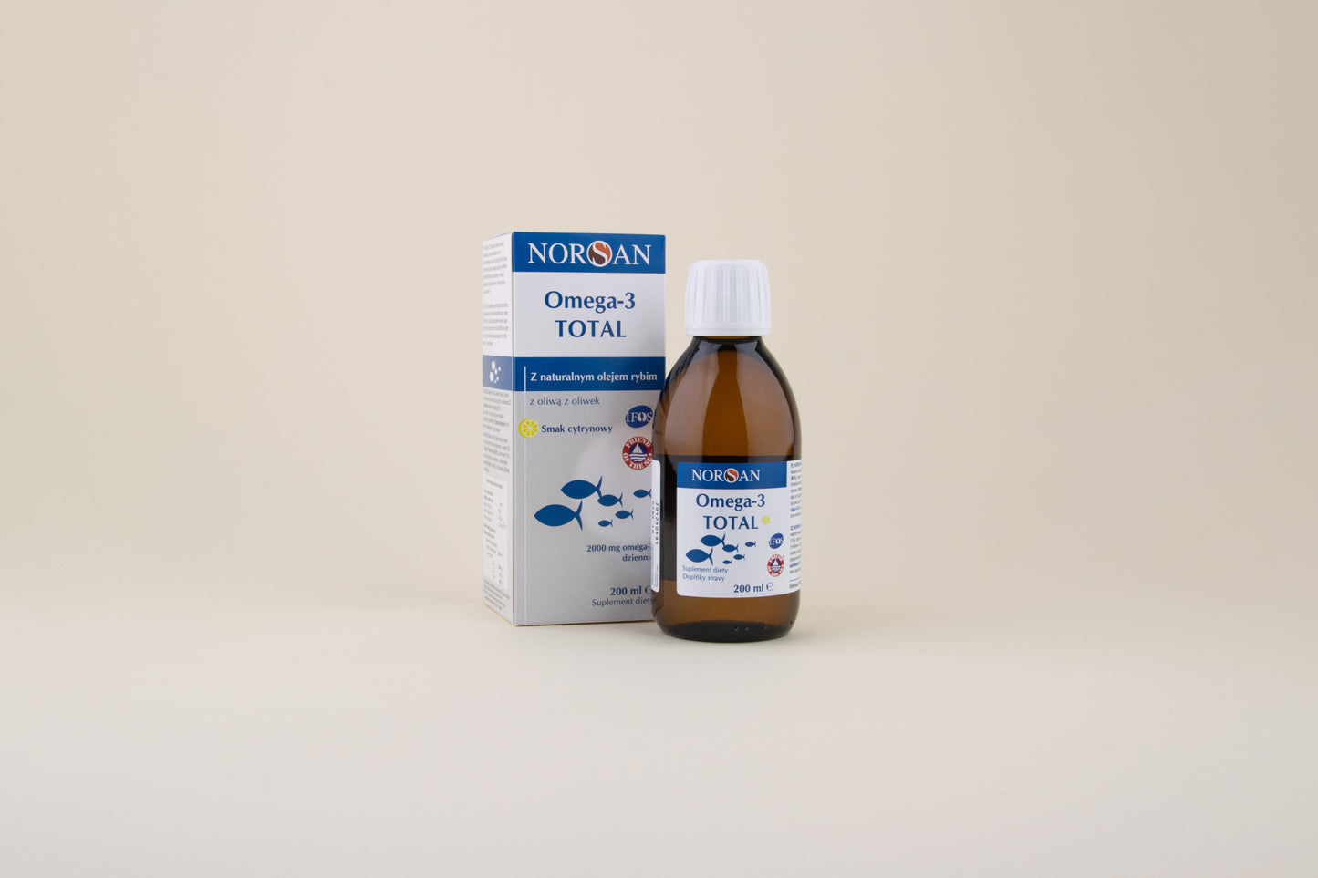 Norsan Omega-3 Total o smaku cytrynowym 200 ml