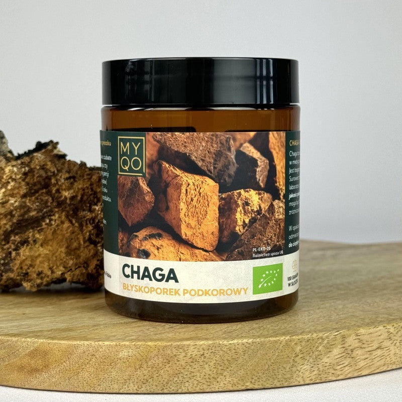 MYQO BIO Chaga - Błyskoporek podkorowy - 100 g