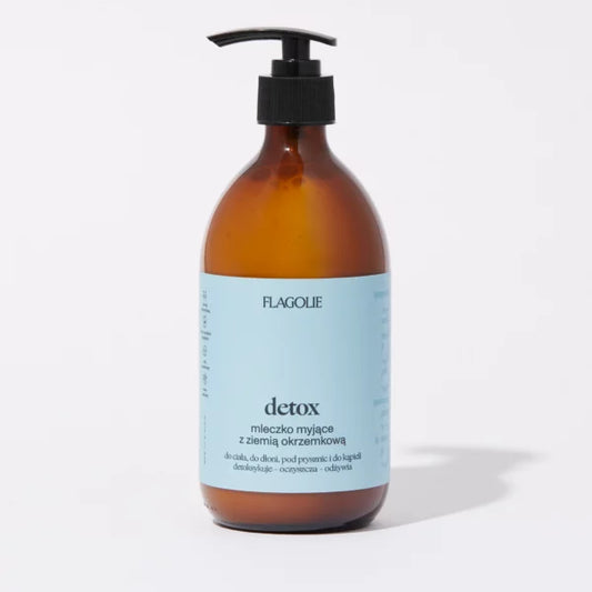 Detox – mleczko myjące z ziemią okrzemkową 500 ml FLAGOLIE