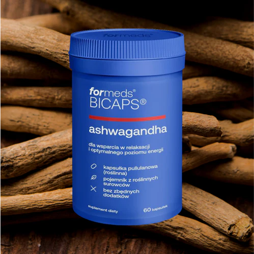 BICAPS ashwagandha 10,5 % witanoliodów wysoka dawka 60 kapsułek