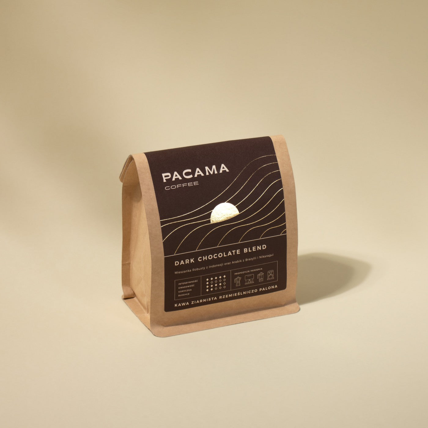Pacama Coffee Kawa Dark Chocolate Blend Robusta i Arabica ziarnista 250 g