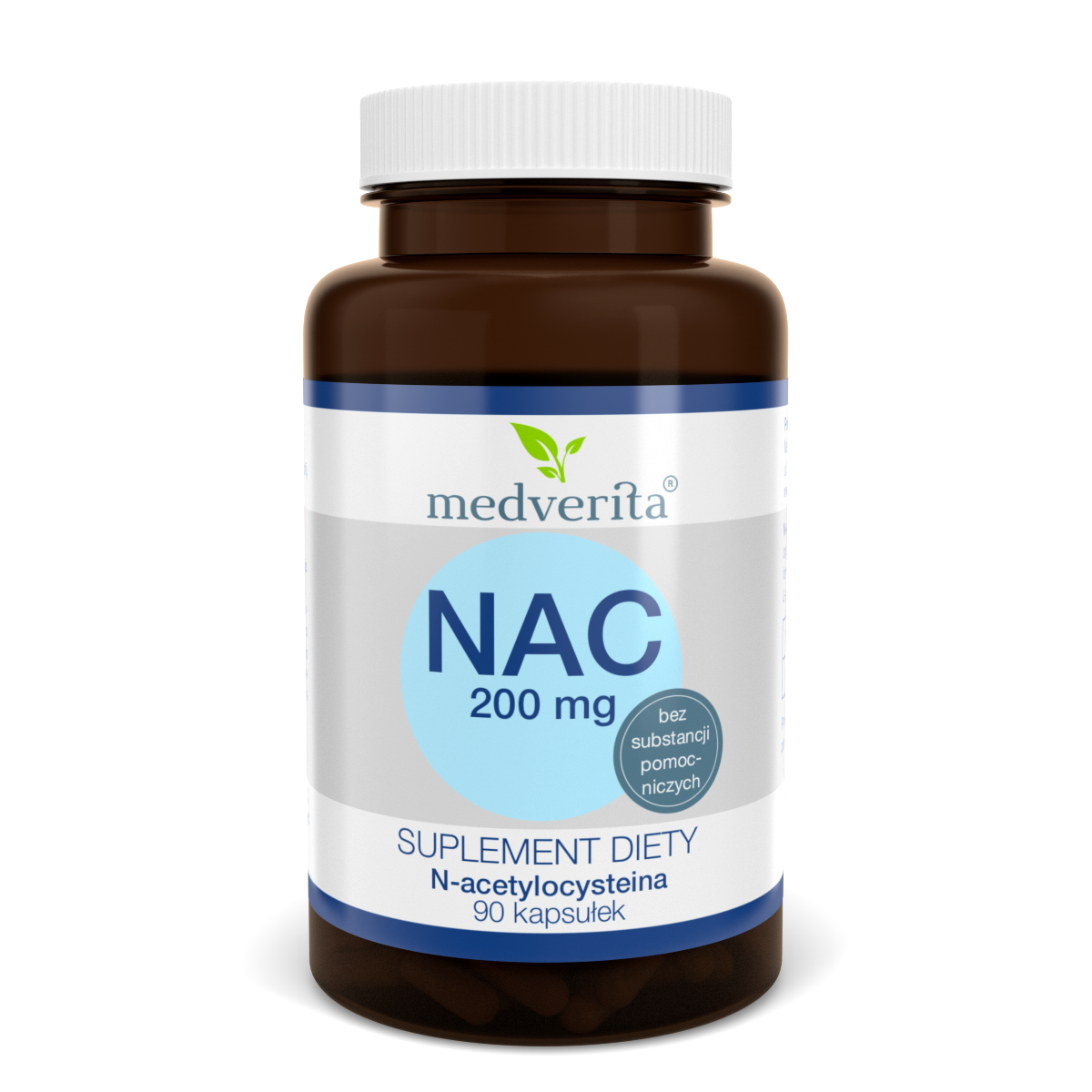 Medverita NAC 200 mg N-acetylocysteina - 90 kapsułek