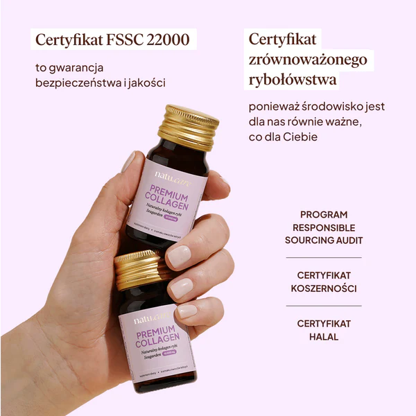 Natu. Care Kolagen Premium Shot 10000 mg, owoce leśne (15 shotów)