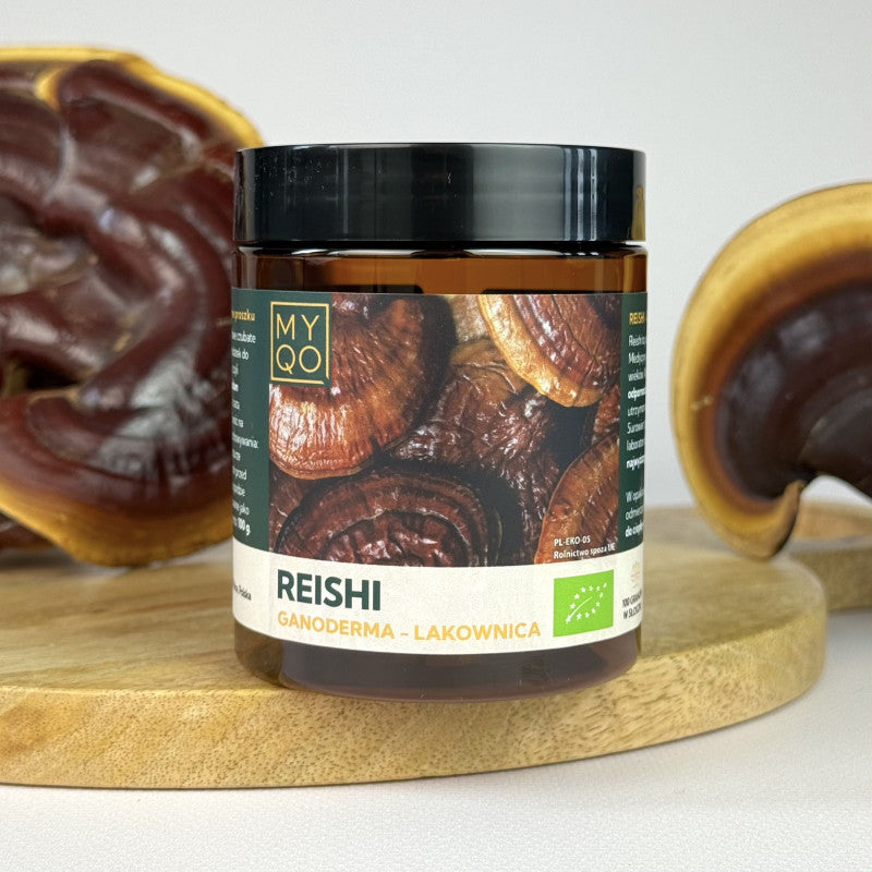 MYQO BIO Reishi - Lakownica lśniąca - Ganoderma lucidum - 100 g
