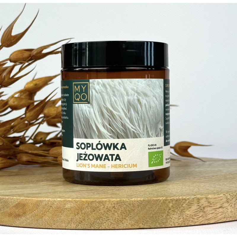 MYQO BIO Soplówka jeżowata - Lion's mane - Hericium - 100 g