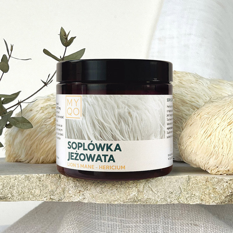 MYQO Soplówka jeżowata - Lion's mane - Hericium - 90 kaps