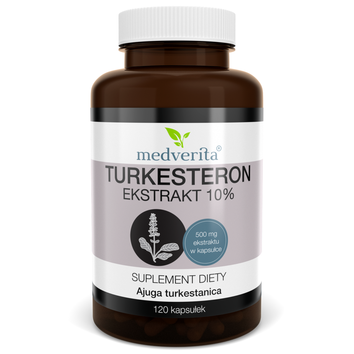 Medverita Turkesteron 500 mg ekstrakt 10% - 120 kapsułek