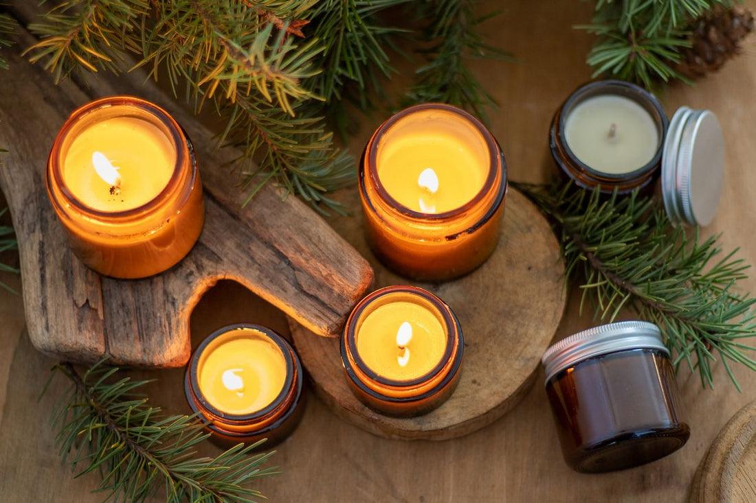 Świece sojowe w świątecznym układzie Blog Zdrowe Dębnik