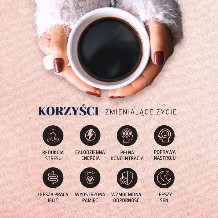 Nootri Kawa Grzybowa Ashwaganda Lion's Mane, Cordyceps, Chaga, MCT 30 porcji