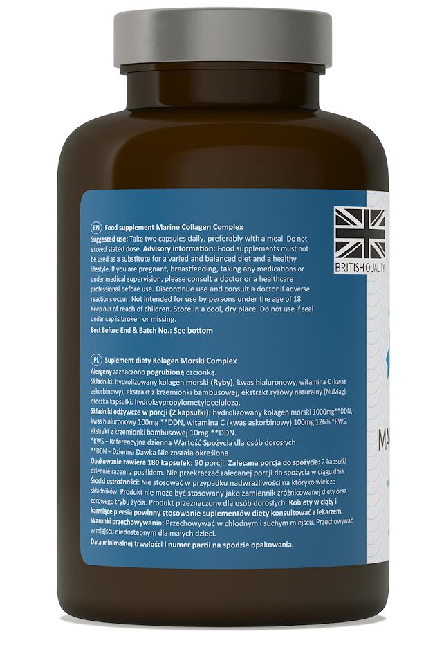 Kolagen Morski 500 mg, 180 kapsułek, Navigator
