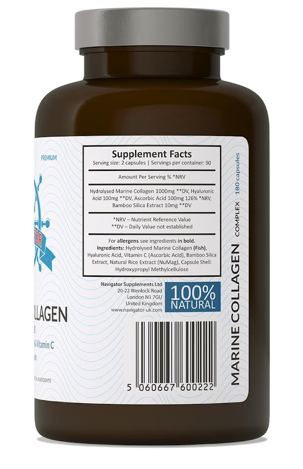 Kolagen Morski 500 mg, 180 kapsułek, Navigator