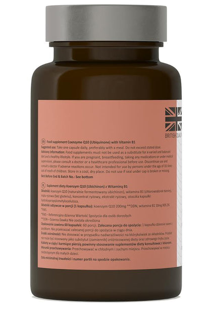 Koenzym Q10 200 mg z Witaminą B1 (Tiaminą), 60 kapsułek, Navigator