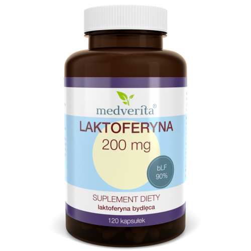 Laktoferyna FORTE 200 mg - 120 kapsułek MEDVERITA