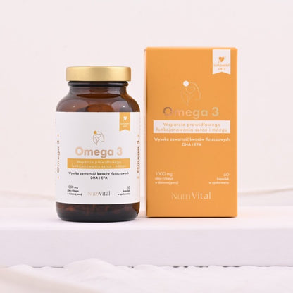 Omega 3 z sardeli peruwiańskiej 1000 mg 500 EPA 250 DHA NutriVital