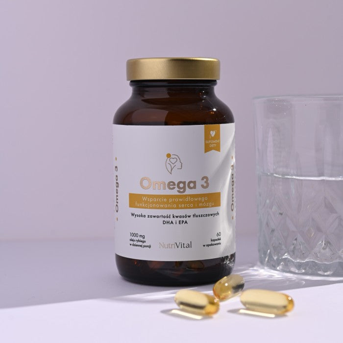 Omega 3 z sardeli peruwiańskiej 1000 mg 500 EPA 250 DHA NutriVital