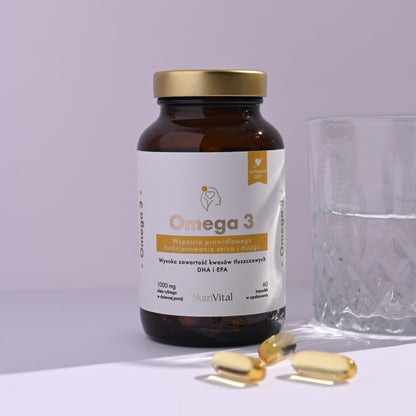 Omega 3 z sardeli peruwiańskiej 1000 mg 500 EPA 250 DHA NutriVital