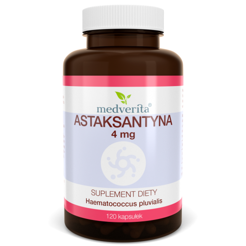 Astaksantyna 4 mg z alg Oleożywica Softgel - 120 kapsułek Medverita