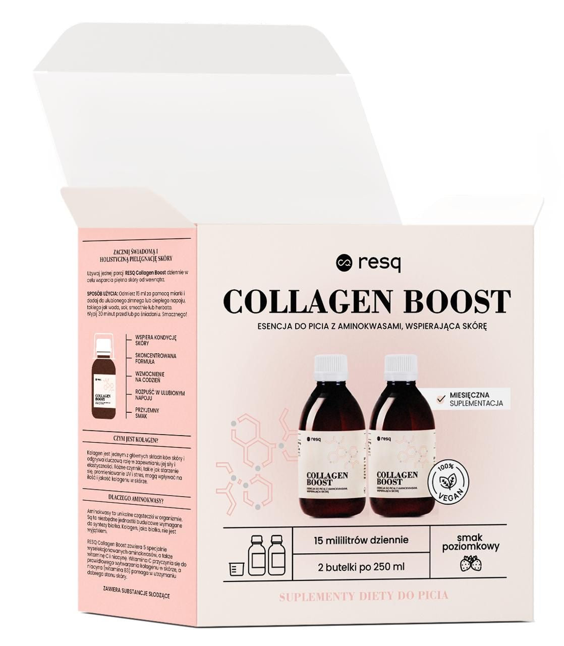 RESQ LAB Collagen Boost Esencja do picia wspierająca skórę z aminokwasami 500 ml