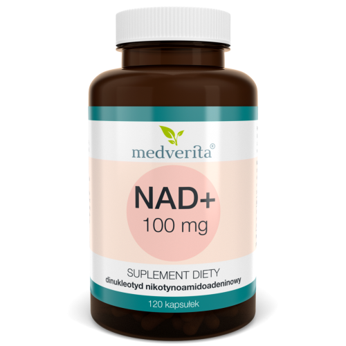 NAD+ 100 mg Dinukleotyd Nikotynoamidoadeninowy - 120 kapsułek MEDVERITA