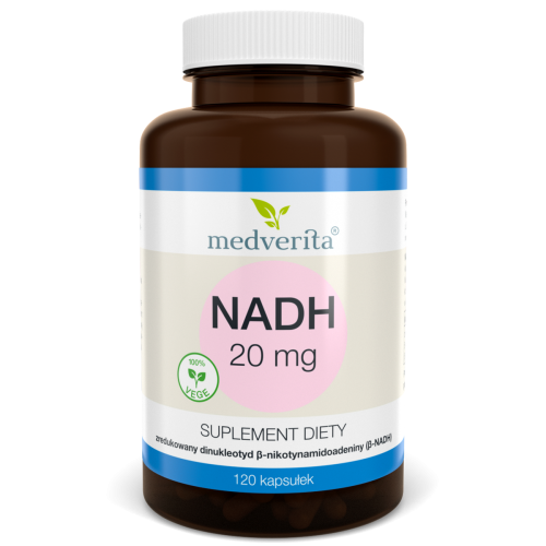 NADH 20 mg zredukowany dinukleotyd β-nikotynamidoadeniny (β-NADH) - 120 kapsułek MEDVERITA