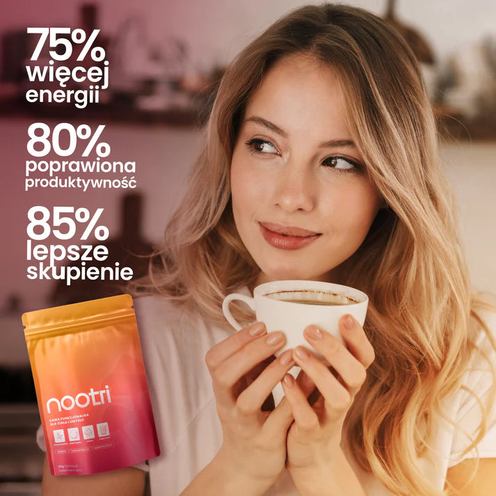 Nootri Kawa Grzybowa Ashwaganda Lion's Mane, Cordyceps, Chaga, MCT 30 porcji