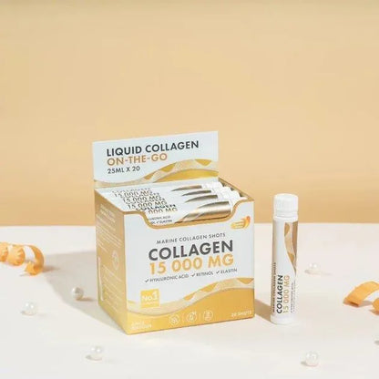 Swedish Nutra Collagen 15 000 mg Shots 25ml x 20szt  Kolagen Morski Marine SZYBKA WYSYŁKA