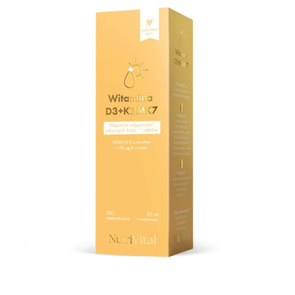 Witamina D3 + K2 MK7 w płynie w oliwie z oliwek Nutri Vital 30 ml