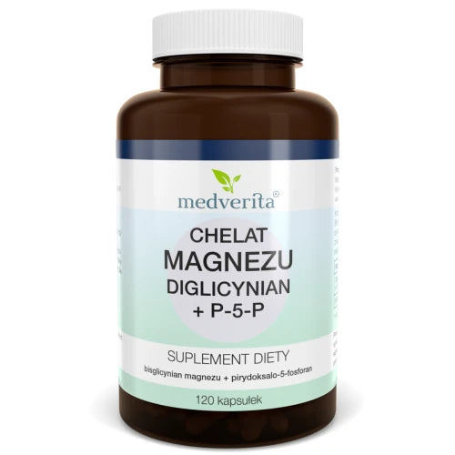 Chelat magnezu diglicynian + P-5-P - 120 kapsułek MEDVERITA