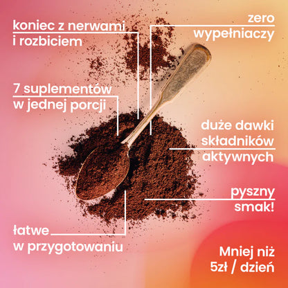 Nootri Kawa Grzybowa Ashwaganda Lion's Mane, Cordyceps, Chaga, MCT 30 porcji